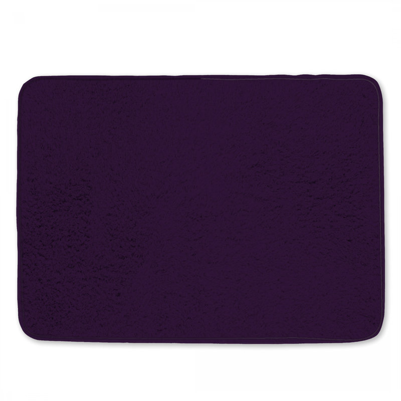Tapis de bain uni de couleur mauve, 24 po L x 17 po L