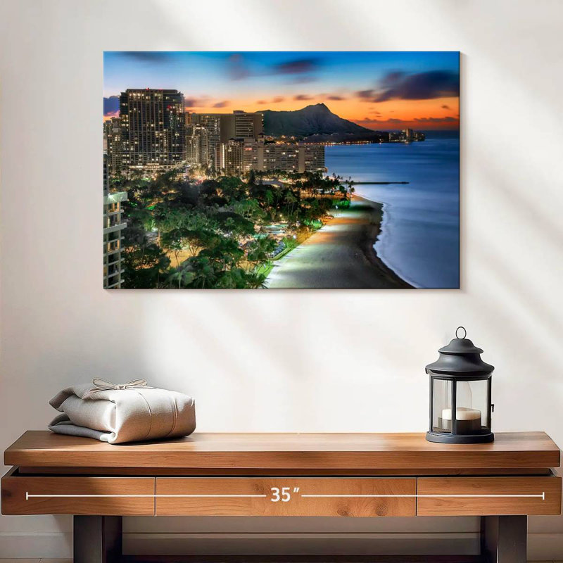 Gillard Waikiki Coast Sundown, H 16 po x l 24 po