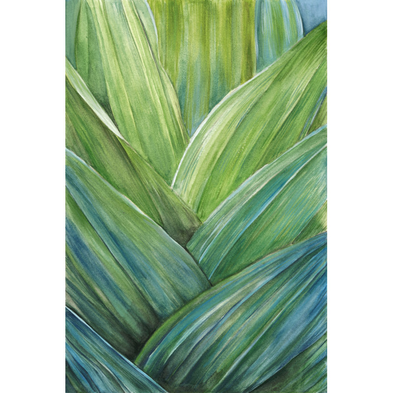 «Tropical Crop IV», peinture sur toile, H 18 po x l 12 po