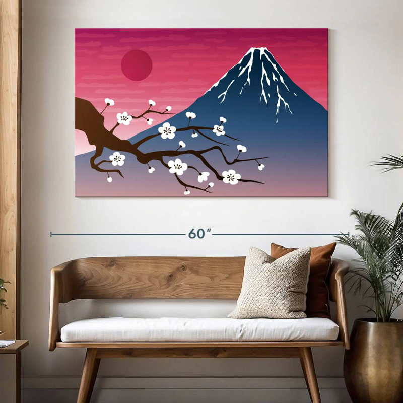 Alvord, Mont Fuji et Sakura, H 34 po x l 51 po