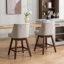 Ensemble de 2 tabourets pivotants à hauteur de comptoir, tabouret de bar rembourré de 26 po de hauteur-1094451712
