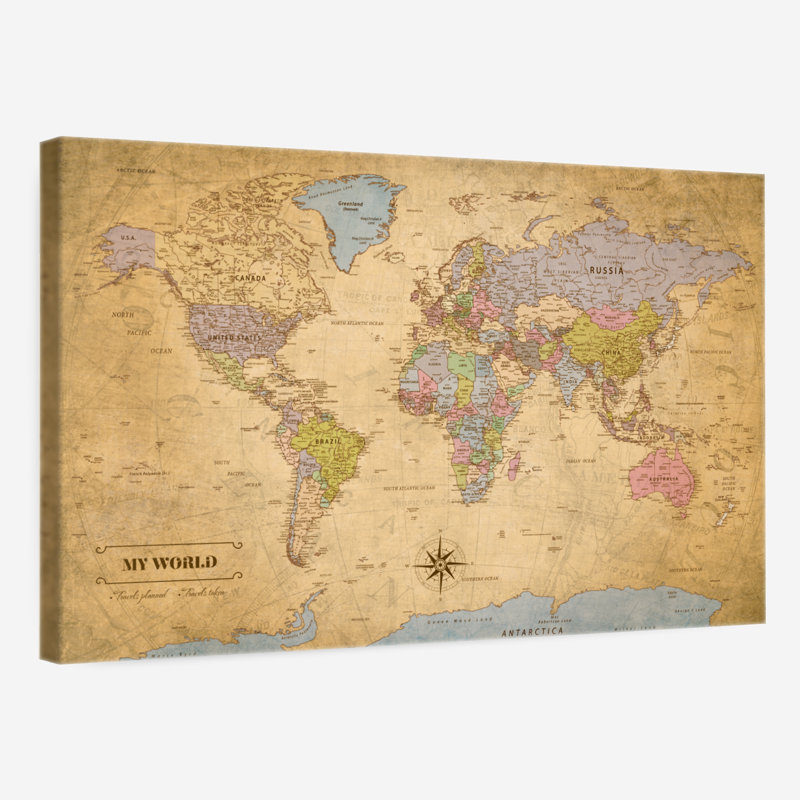 My World Travel - Amrico - punaise II, H 26 po x l 39 po