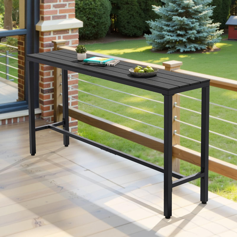 Table bistro rectangulaire avec plateau imperméable, 63"
