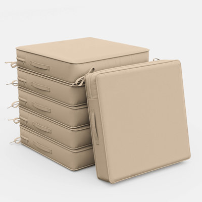 Coussins de siège d'extérieur épais de 5 po, coussins de chaise rembourrés en mousse haute résilience, coussins de remplacement extérieurs résistants à l'eau avec poignée et fond antidérapant