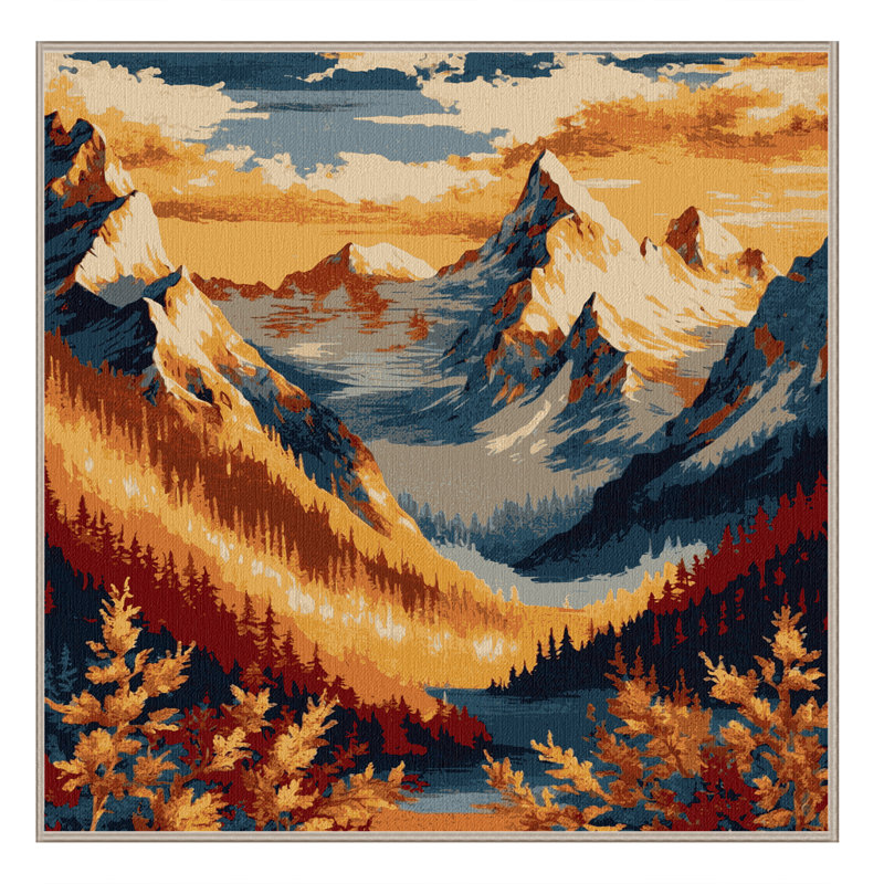 Tapis brun lavable à la machine, Carré 3 pi