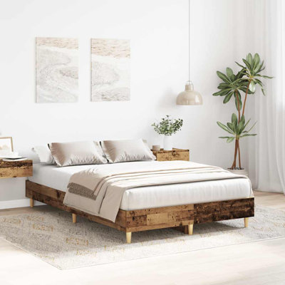 Bed Frame No Mattress Engineered Wood