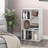 White Bookcase Set of 3, 15-Cube Simple Black Bookcase, Small Storage Cabinet with Open Shelves-87732057