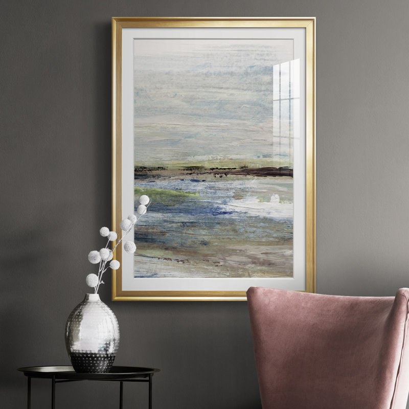 Wetlands II - peinture encadrée, H 26,5 po x l 36,5 po x P 1,5 po, Or
