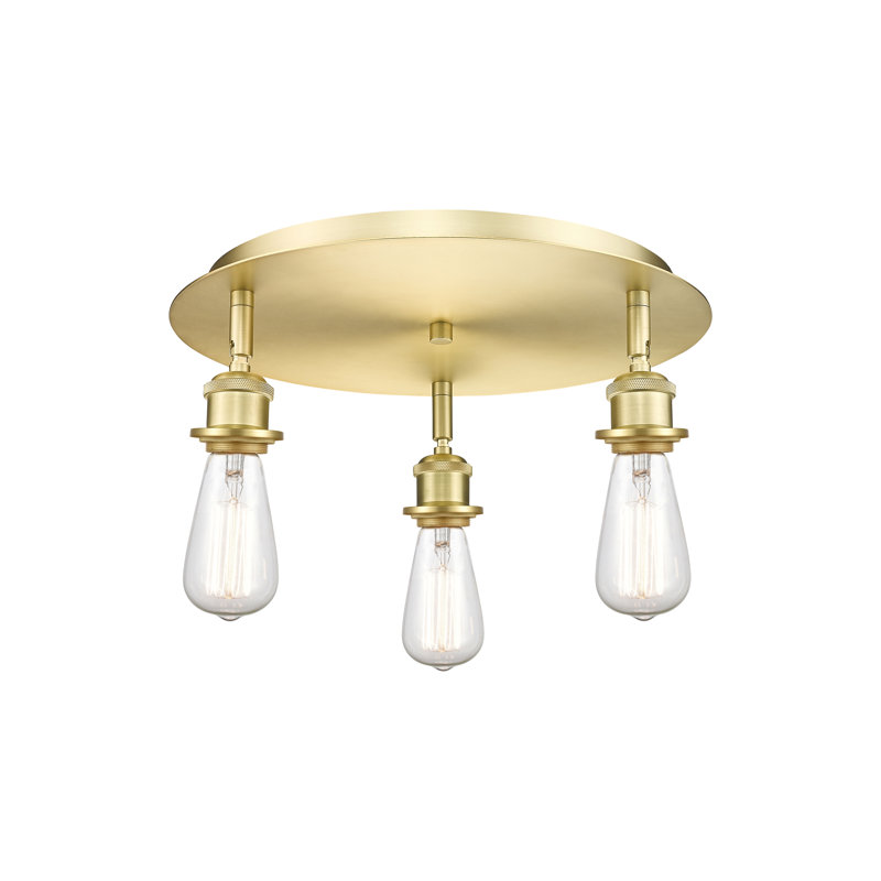 Allare Flush Mount, Satin Gold
