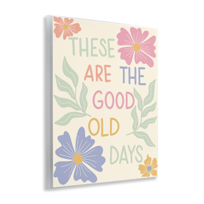 Good Old Days with Modern Florals Wall Plaque Art, design by Taylor Shannon Designs