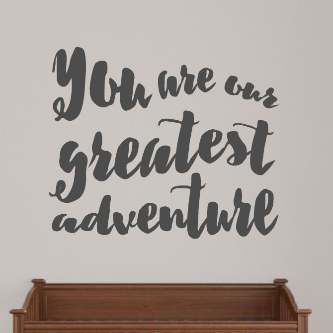 Décalcomanie murale "vous êtes le plus grand adventure", Gris foncé