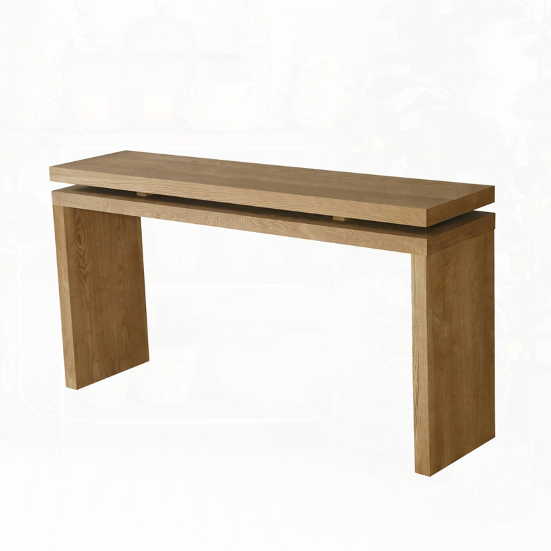 Farmhouse Retro Wooden Console Table, Antique Brown