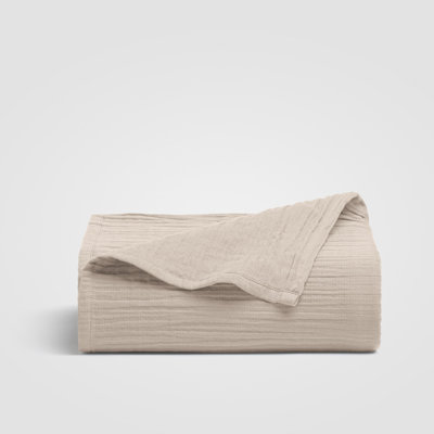 Calm Crinkled Comfort Flat Sheet (Morning Fog)
