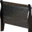 Lit simple noir au design intemporel - H 44 po x l 41 po x P 87 po, assemblage requis pour l'espace de chambre à coucher Style élégant Hauteur Largeur Profondeur, matériaux, style moderne, décor requis