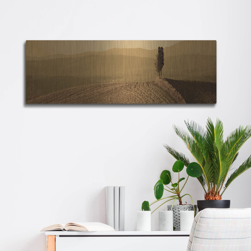 «Toscana Landscape 1» par Photoinc Studio, art mural en métal, H 12 po x l 36 po