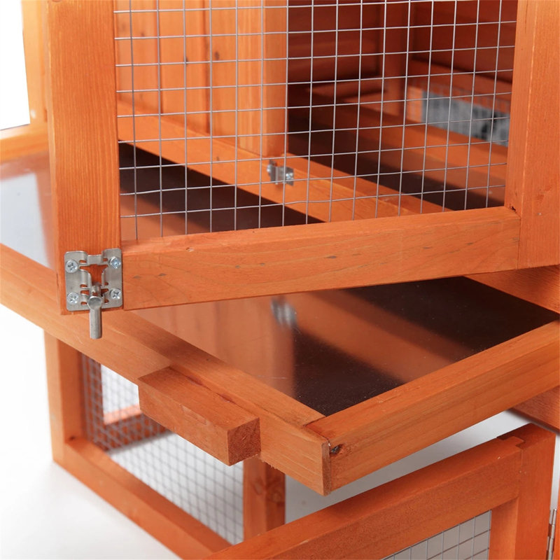 Cage à double couche en bois Tucker Murphy Pet ™, Orange / vert