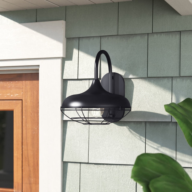 Fitzhugh Steel Wall Light, Satin Black