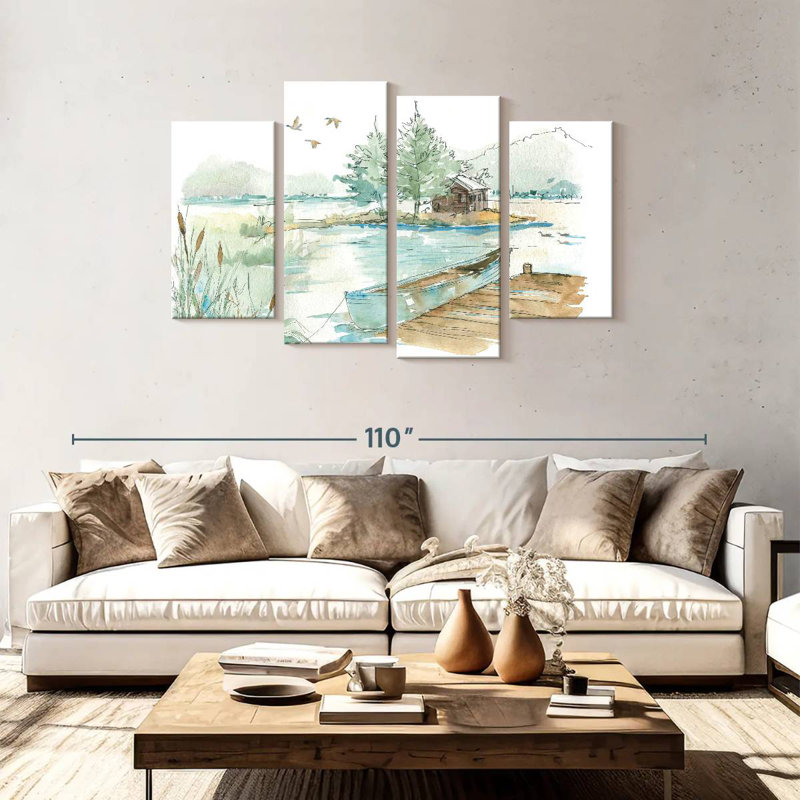 Alvord Lakehouse sur fond blanc, H 48 po x l 75 po