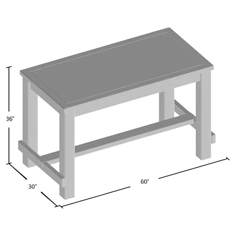 Ensemble de table de salle à manger 5 pièces à hauteur de comptoir Adler