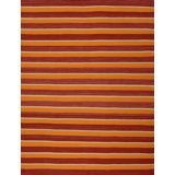 Striped Area Rug in Orange/Red