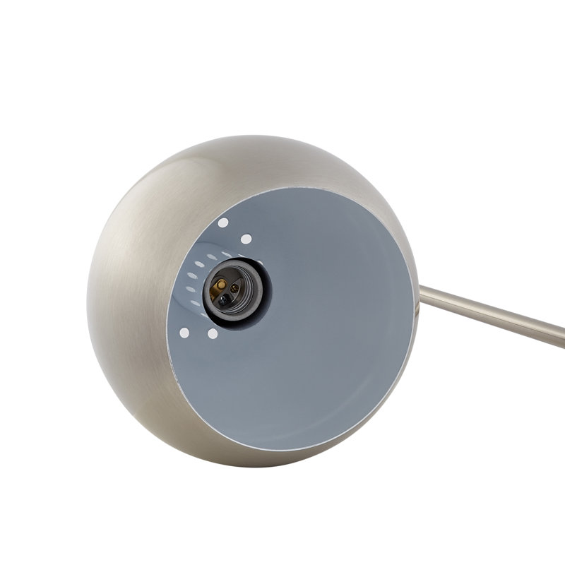 Lampe de bureau en métal Grith, gris, Noir
