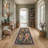 Gemini Oriental Machine Washable Red Indoor Area Rug with Non-Slip Backing-615872981-615691286