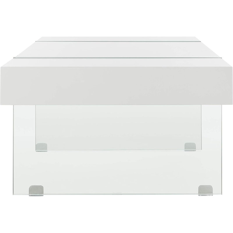 Table basse avec pieds en verre