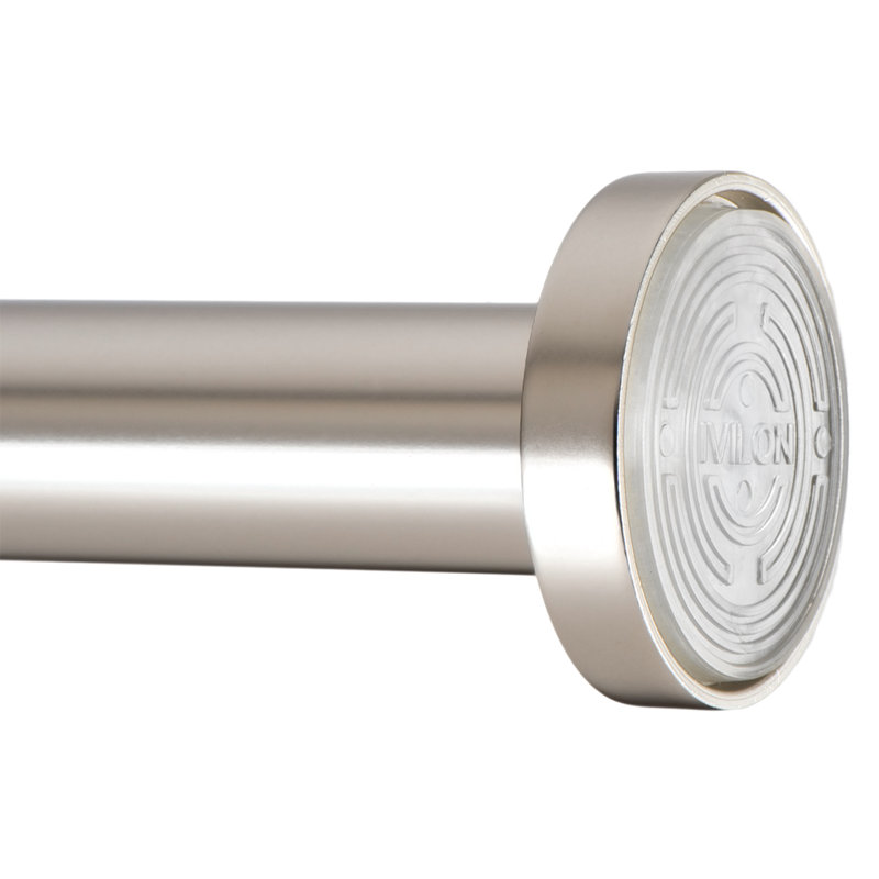  Tringle de rideau de douche - Tringle à ressort à ressort plat pour fenêtres ou douche, nickel satiné 24 à 36, 24" - 36"