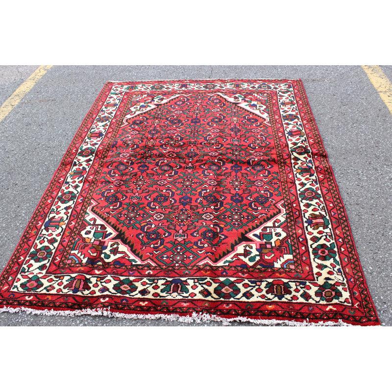 Tapis rouge médaillon hexagonal 5X7