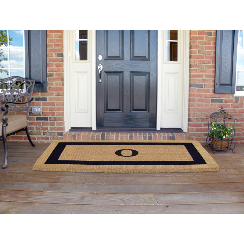 Tapis de porte antidérapant pour l'extérieur, L 24 po x L 57 po, Noir, O