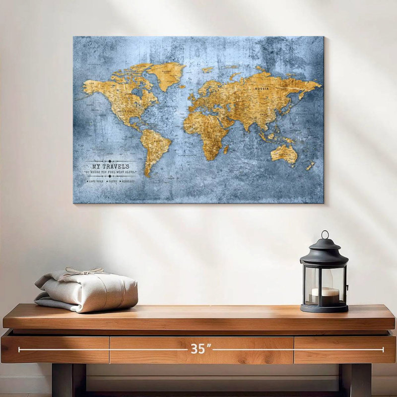 My Travels Alvertia Of The World, H 16 po x l 24 po