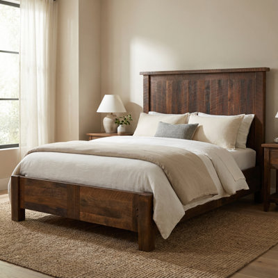 Fireside Lodge Barnwood Traditional Bed with Rail System - King