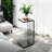 25.4" Acrylic Coffee Table – Modern Waterfall Design Side Table, Thick End Table For Living Rooms And Bedrooms，Grey-1372722443
