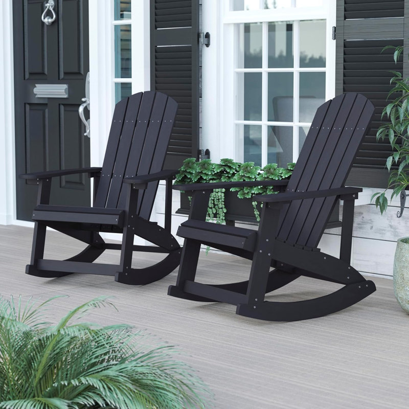 Chaise berçante Adirondack Savannah, Noir