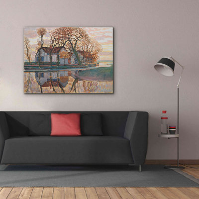 'Farm near Duivendrecht, 1916' by Piet Mondrian, Giclee Canvas Wall Art