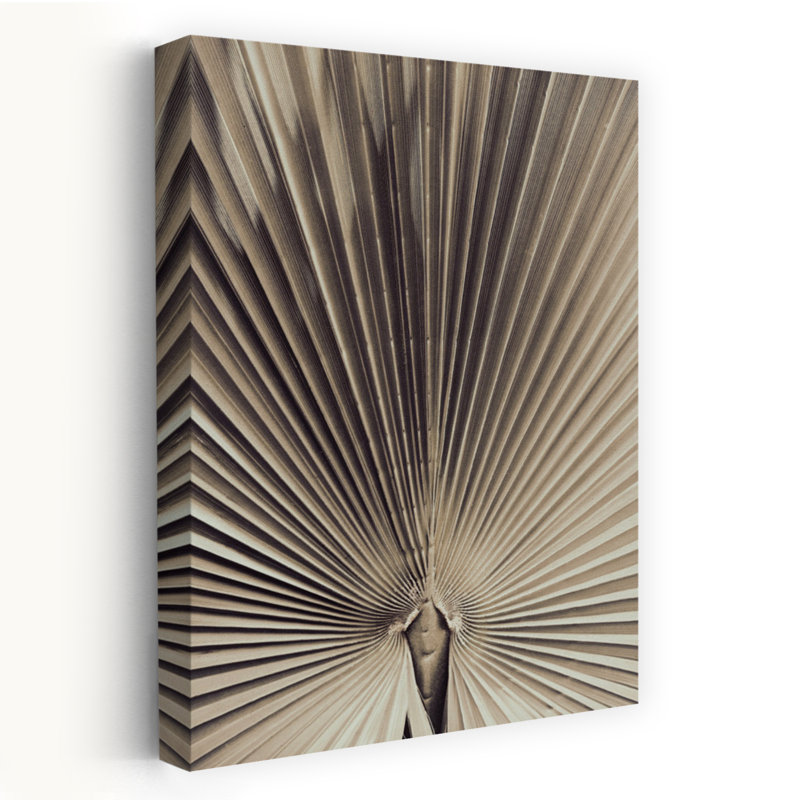 Motif de feuille de palmier naturel, impression géométrique minimaliste, nature, palmier, tropical, H 60 po x l 40 po