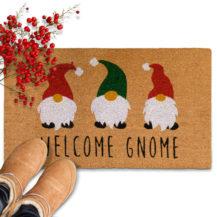 Welcome Winter Door Mat Non Slip Funny Gnomes Entrance Mats Christmas Winter