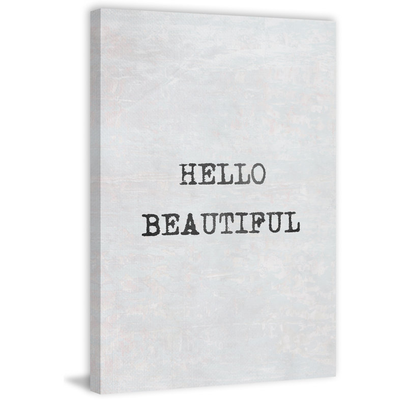 " Hello Beautiful ", 12" H x 8" W x 1.5" D