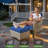 5 - Person Wicker Outdoor Conversation Set, Patio Sofa Set with Fire Pit and Cushions-1106703226