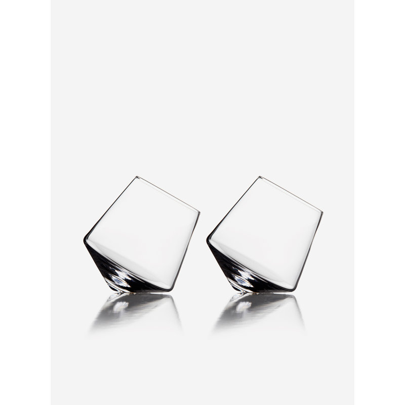 Ice Handmade Crystal Stemless Wine Glass, Clear