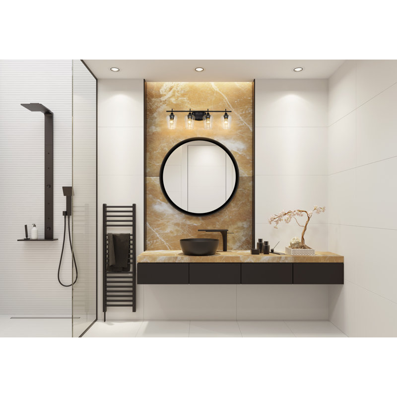 Dahlya 4 - Light Dimmable Vanity Light, Matte Black