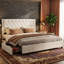 Lit plateforme rembourré avec rangement, cadre de lit king size avec 4 tiroirs de rangement, lit plateforme moderne, sans sommier nécessaire
