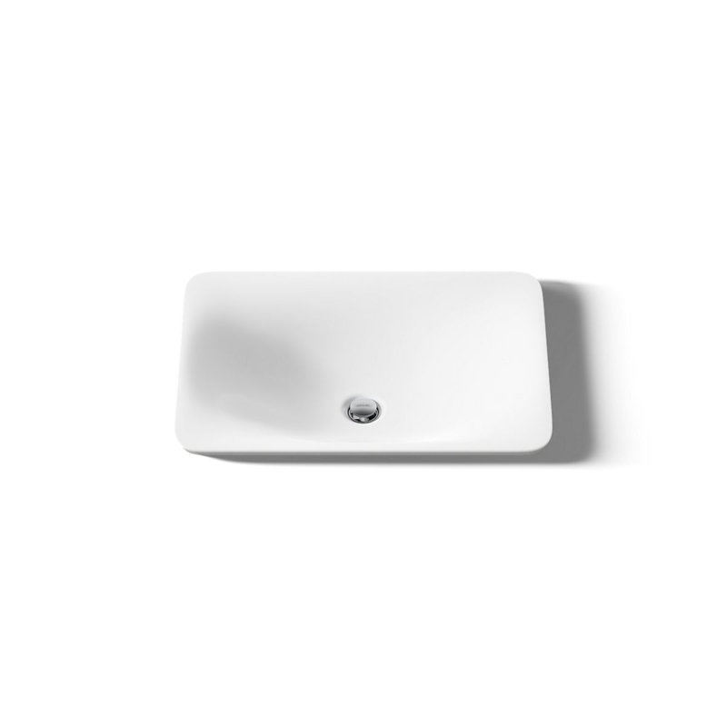 Carillon® Ceramic Rectangular Drop-in Bathroom Sink, White