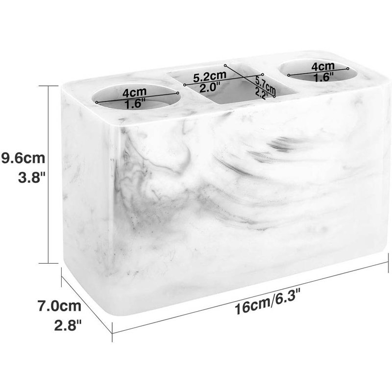 Bathroom Accessory Set, Ink White