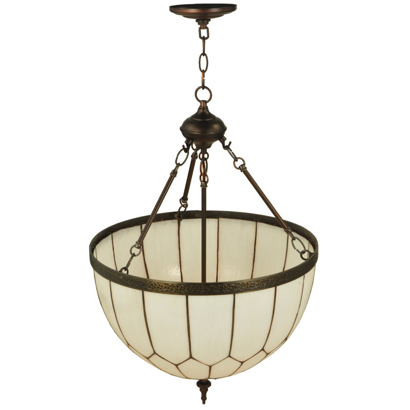 Luminaire suspendu bol 3 lumières unique