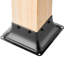 Base de poteau 4 x 4 4 pièces, support interne robuste en acier thermolaqué de 3,6 po x 3,6 po pour ancrage de poteau en bois standard, base de poteau de terrasse pour support de balustrade