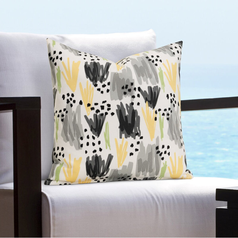Abstract Outdoor Throw Pillow, 20" x 20"
