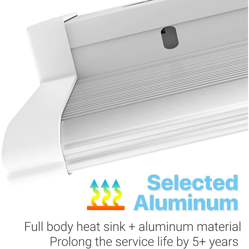 220W LED High Bay Light 2-Pack - 28,600LM 4FT Linear Warehouse Lighting, 1-10V Dimmable & 120-277V Compatible, UL Listed Fixture For Factories Workshops