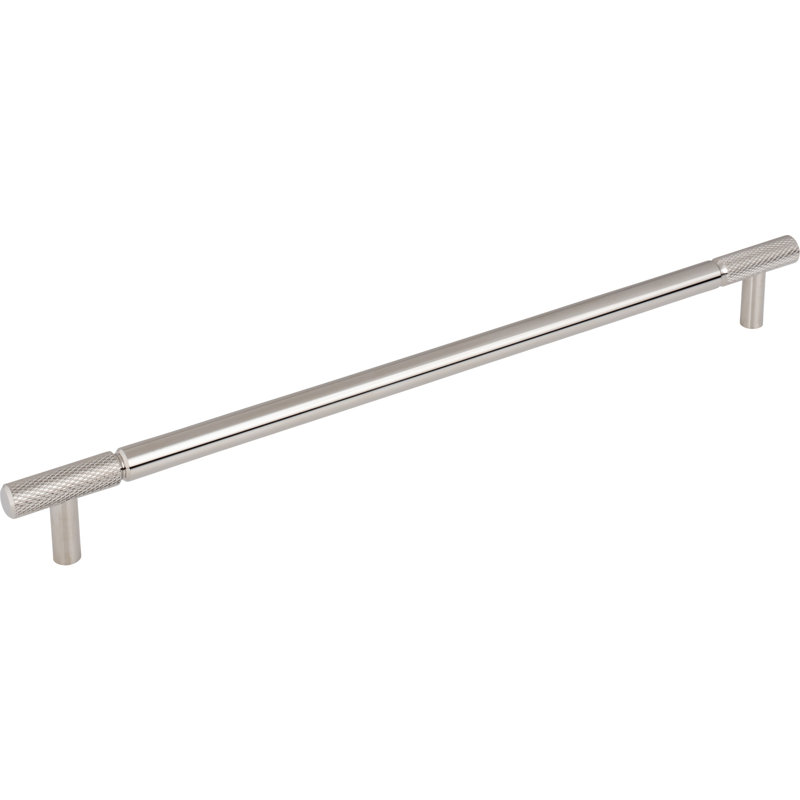 Prestwick Bar Pull, Polished Nickel, 12" Center To Center
