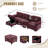 UNITED WE WIN L-type Multifunctional Corduroy Sofa with 4-seater Segmented Design, Cup Holder, USB Interface, Storage Box, Movable Console and Ottoman Storage-397205173